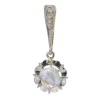 Art Deco diamond pendant with large rose cut diamond